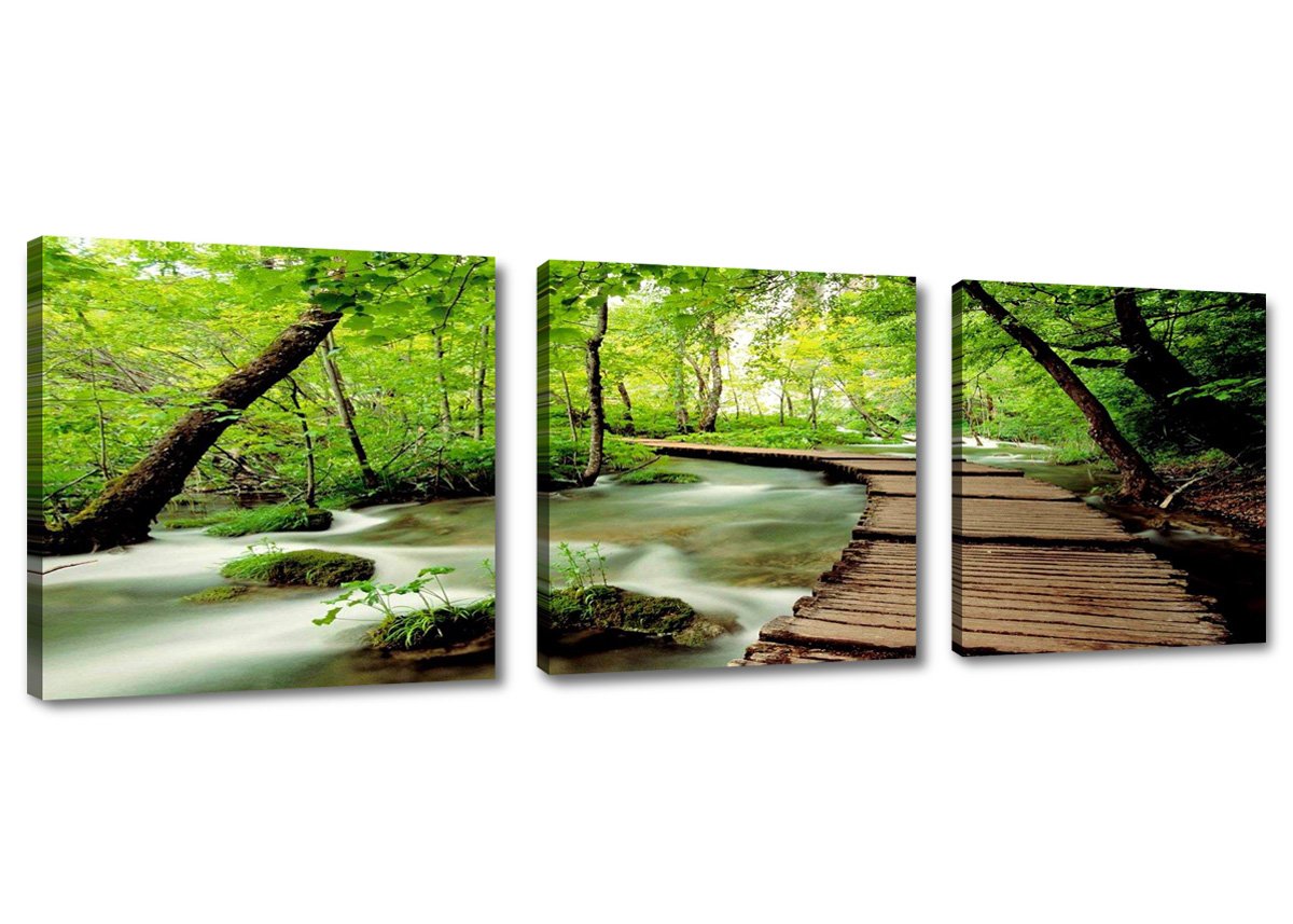 Visario Set Di 3 Tele Da Parete Con Immagini Di Frutta – 150x50 Cm Complessivi, Stampe Su Tela Artistica, Pronte Da Appendere