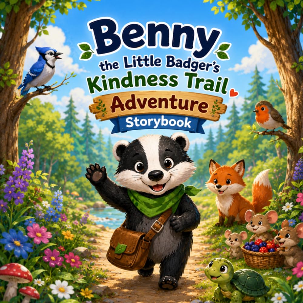 Benny the Little Badger's Kindness Trail Adventure: Cute Storybook