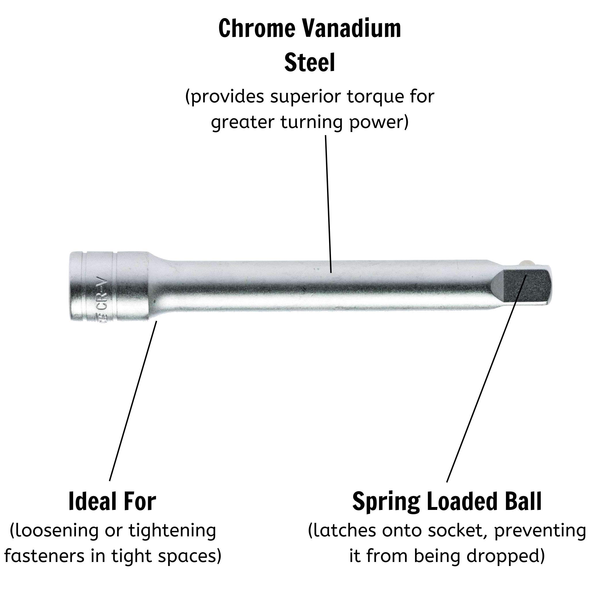 Teng Tools 1/2 Inch Drive 6 Inch Extension Bar - M120023-C