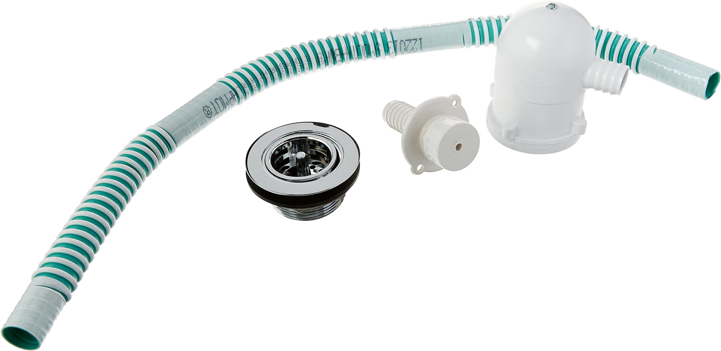 (RM1522P Polar White 24" Flex-Drain Kit with Basket and Strainer