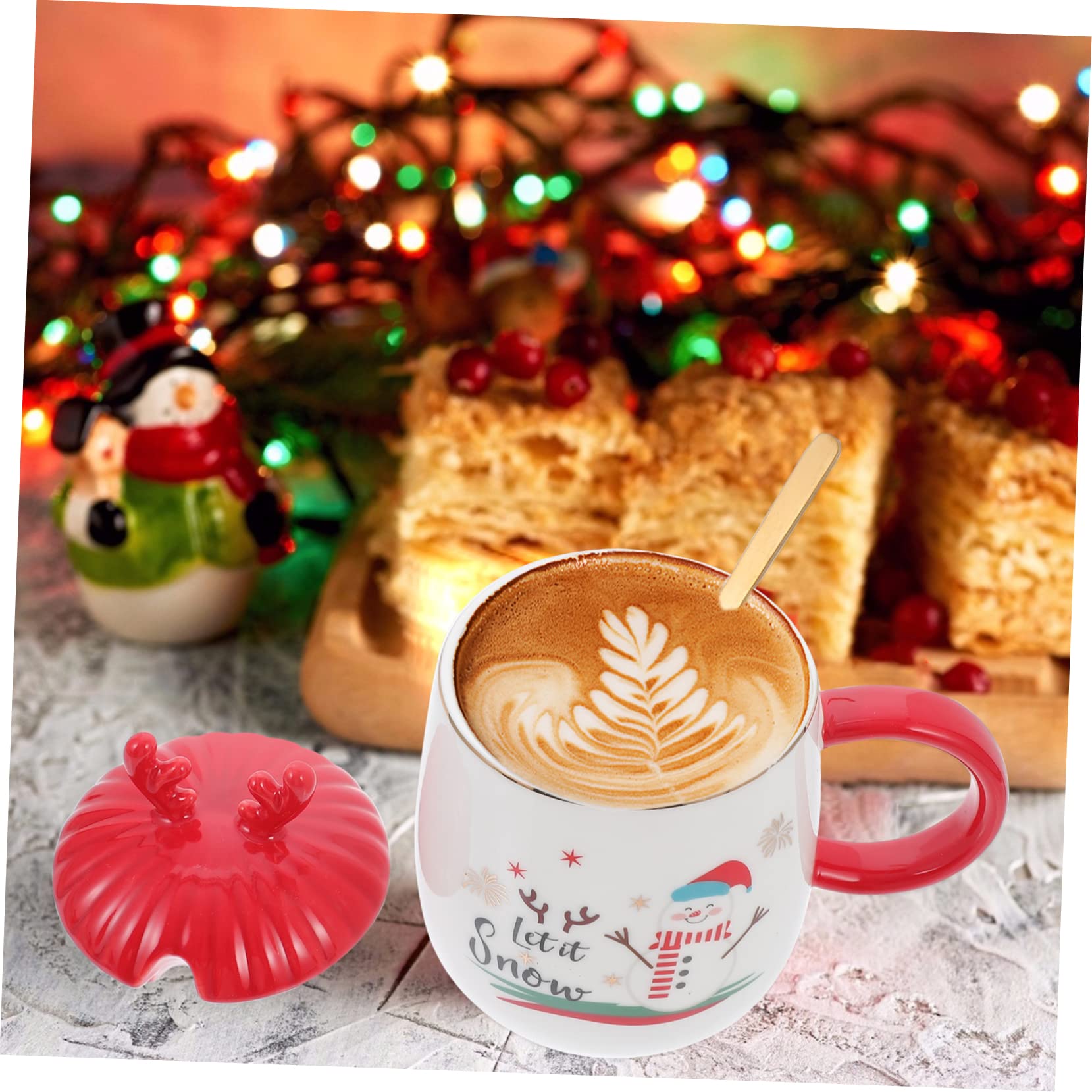 MIK funshopping Tazza natalizia | Tazza in ceramica di alta qualità con design natalizio | Ideale per bevande calde e fredde | Babbo Natale 350ml