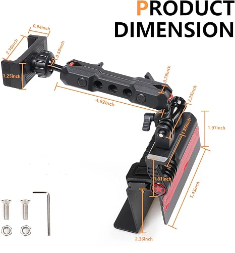 RERPRO JK Dash Support de téléphone pour Jeep Wrangler JK JKU Unlimited 2012-2018 Accessoires d'intérieur pour caméra d'action GoPro et téléphone Portable - 9