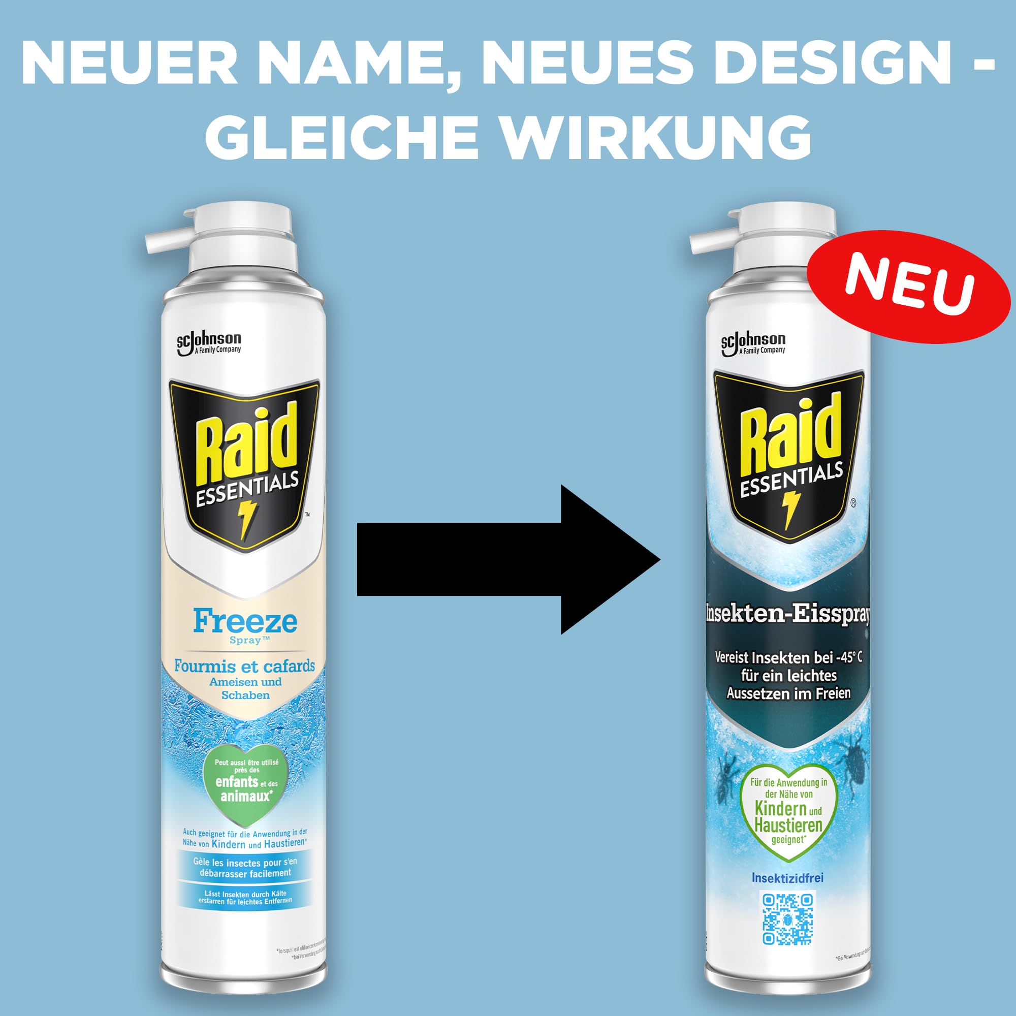 Raid Essentials Freeze Spray, insektizid-freies Aerosol gegen kriechende Insekten, 1er Pack (1 x 350ml) Drogerie & Körperpflege