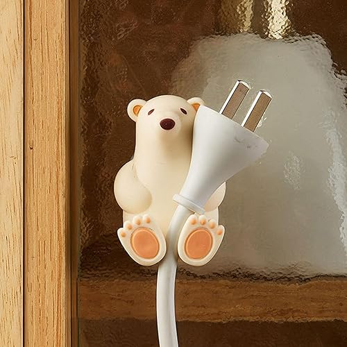 Miniatura 9 de Fiarfiar Soporte multiusos para cepillo de dientes con diseño de oso de dibujos animados, organizador de drenaje para niños, niñas, niños, baño,