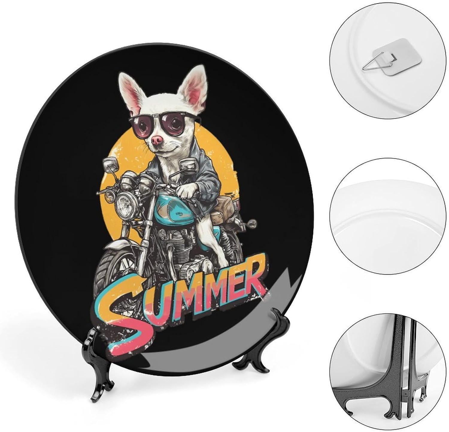 Motorcycle Lover Modern Decorative Plate Ceramic Ornaments 6inch image 4