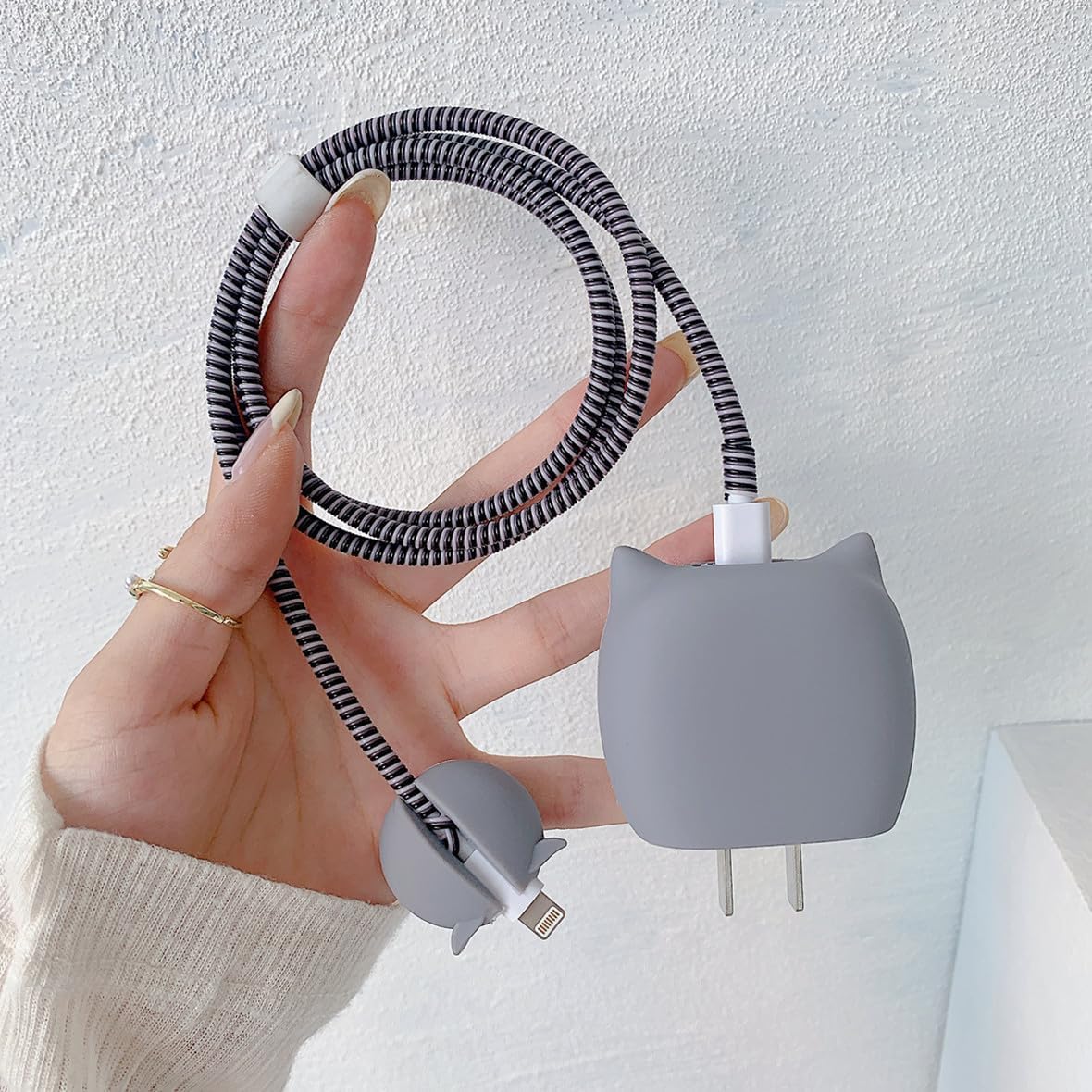 iPhone Charger Protection Cover - Grey -4