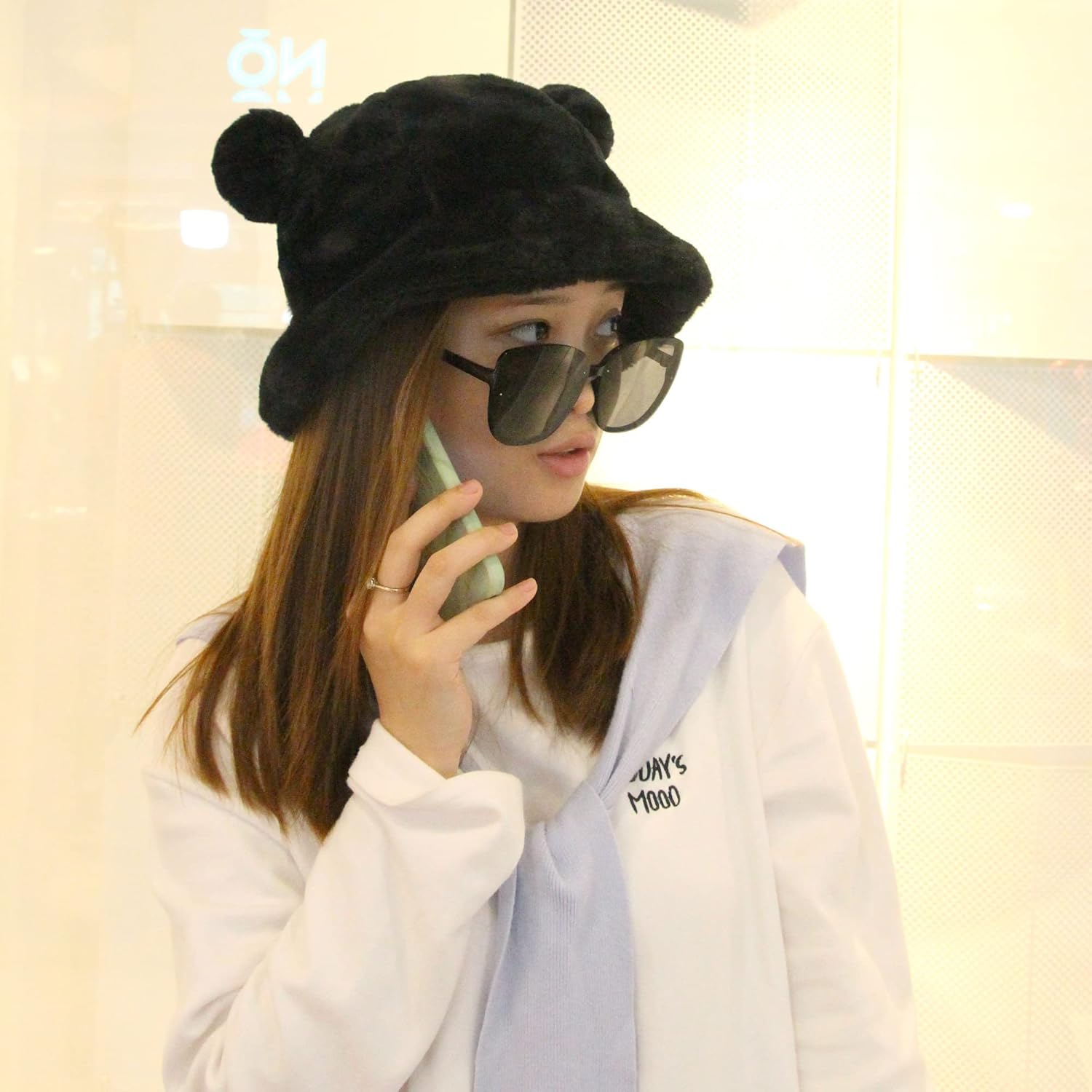 Haoohu Adults Frog Cotton Bucket Cap - Fisherman Beach Festival Sun Hat for Dress up Party - Image 4