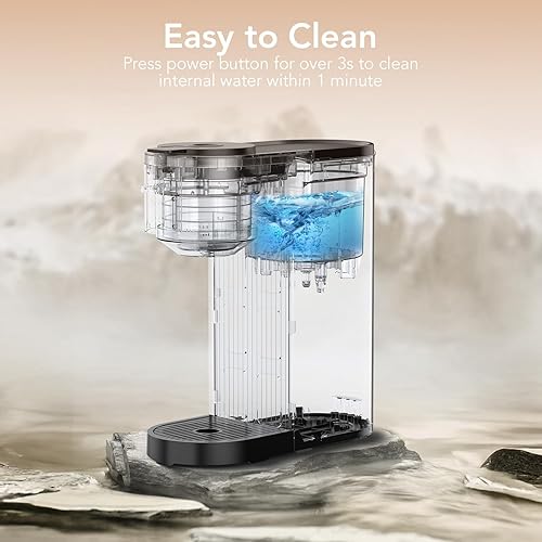 Miniatura 7 de COWSAR Cafetera de una sola porción, dos soportes para cápsulas y molidos, altura de embudo ajustable, preparación de 6 onzas a 14 onzas,