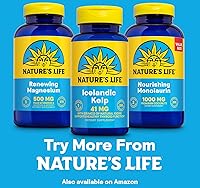 Vista 6 de Nature's Life Kelp islandés 41 mg - Suplemento de yodo de algas marinas de agua de mar islandesa - Soporte tiroideo para mujeres y hombres con 225