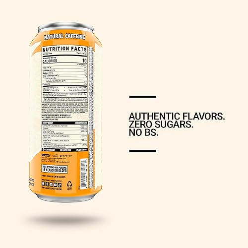 Vista 3 de GHOST Energy Drink - 12-Pack, Orange Cream, 16oz Cans - Energy & Focus & No Artificial Colors - 200mg of Natural Caffeine, L-Carnitine & Taurine