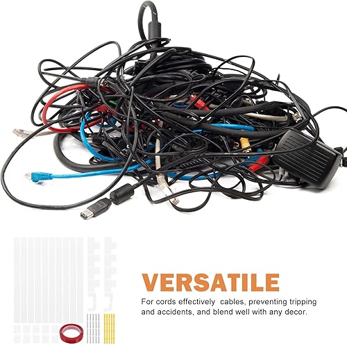 Miniatura 7 de GALPADA Kit de ocultador de cables con tornillos y acoplamientos, para montaje en pared, para el hogar y la oficina, cubiertas de alambre de fácil