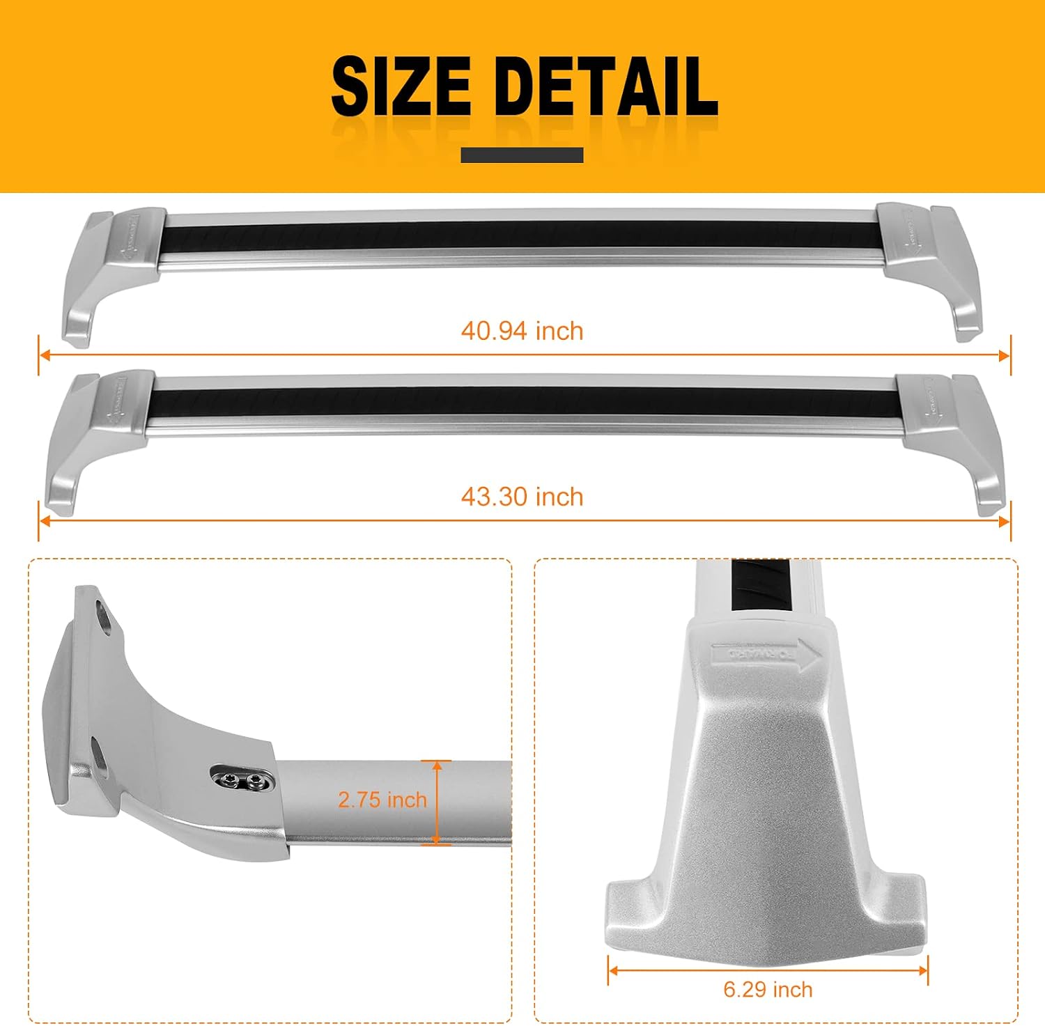 OCPTY Roof Rack Cargo Bar Fit for Cadillac XT5 2016-2022 Rooftop Luggage Rack Cargo Carriers-Max Load Up to 165LBS