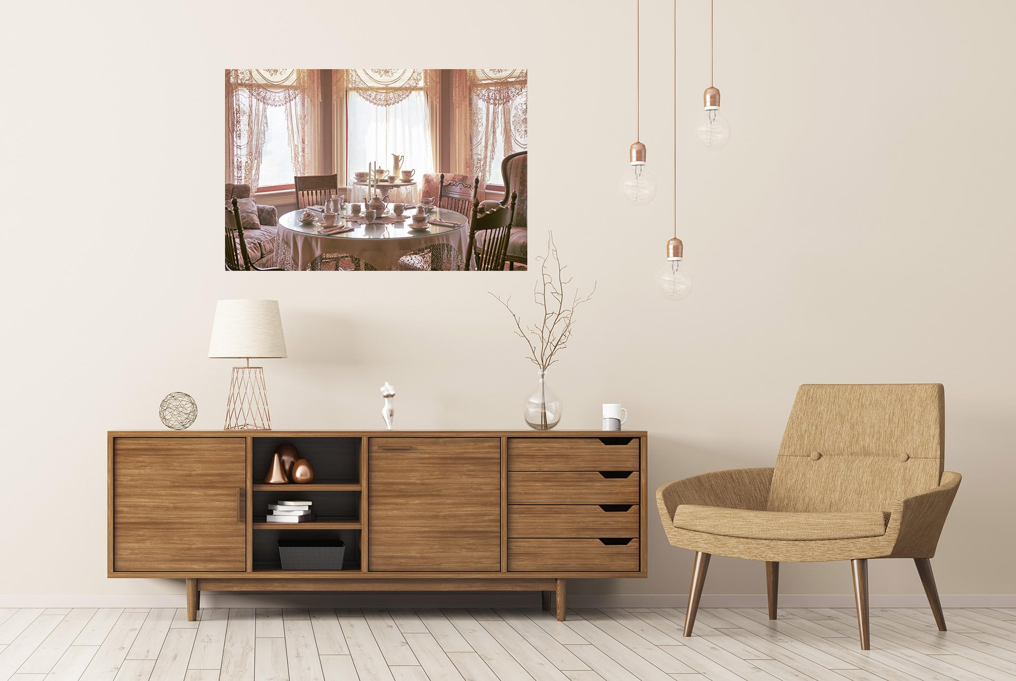 islandburner Póster de primera calidad, elegante, estilo victoriano, sala de estar, perfecto para románticos, formato grande