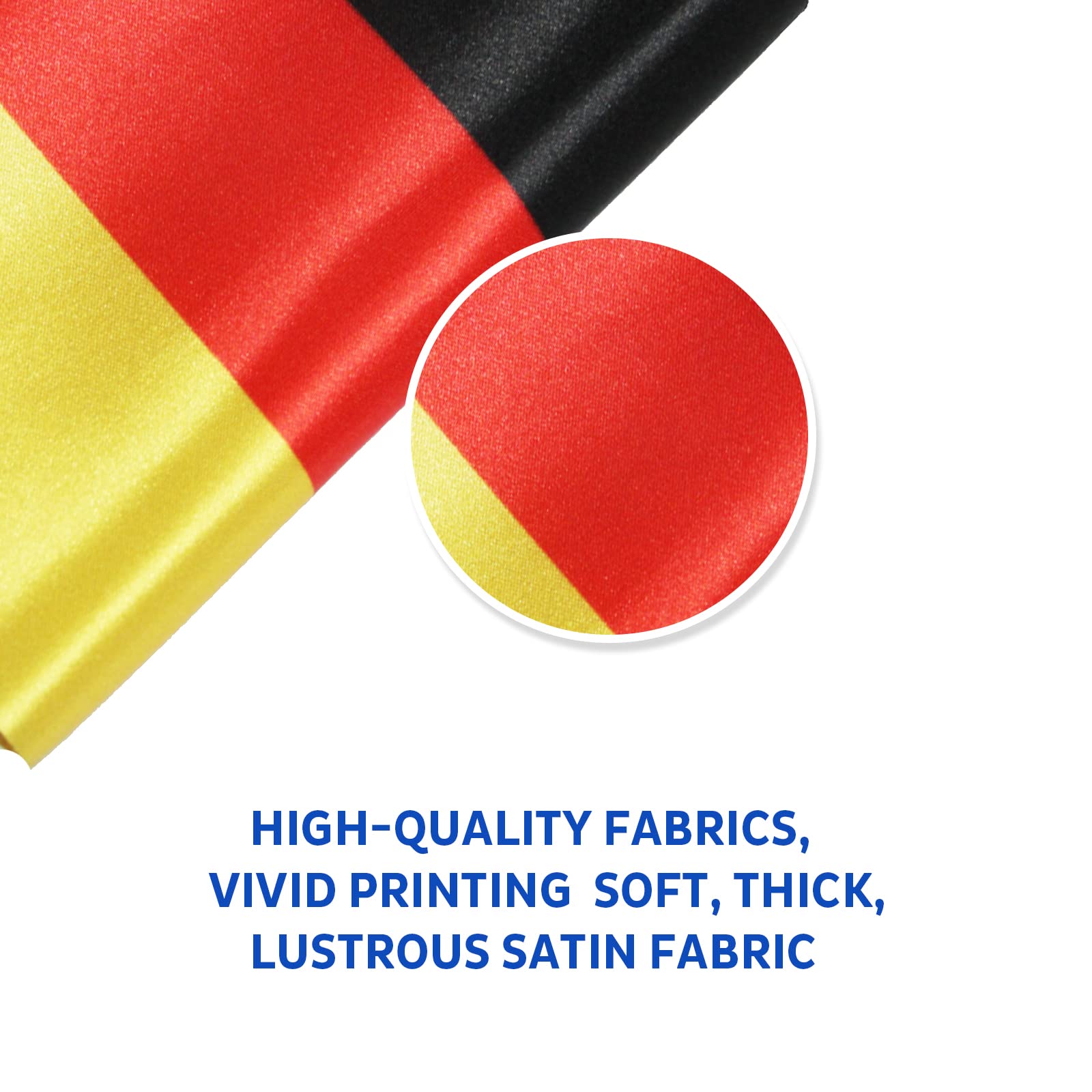 Tischflagge Deutsches 9 "x 6" - Deutsche Schreibtisch Flagge Enthält Fahnenmast und Untersätzen