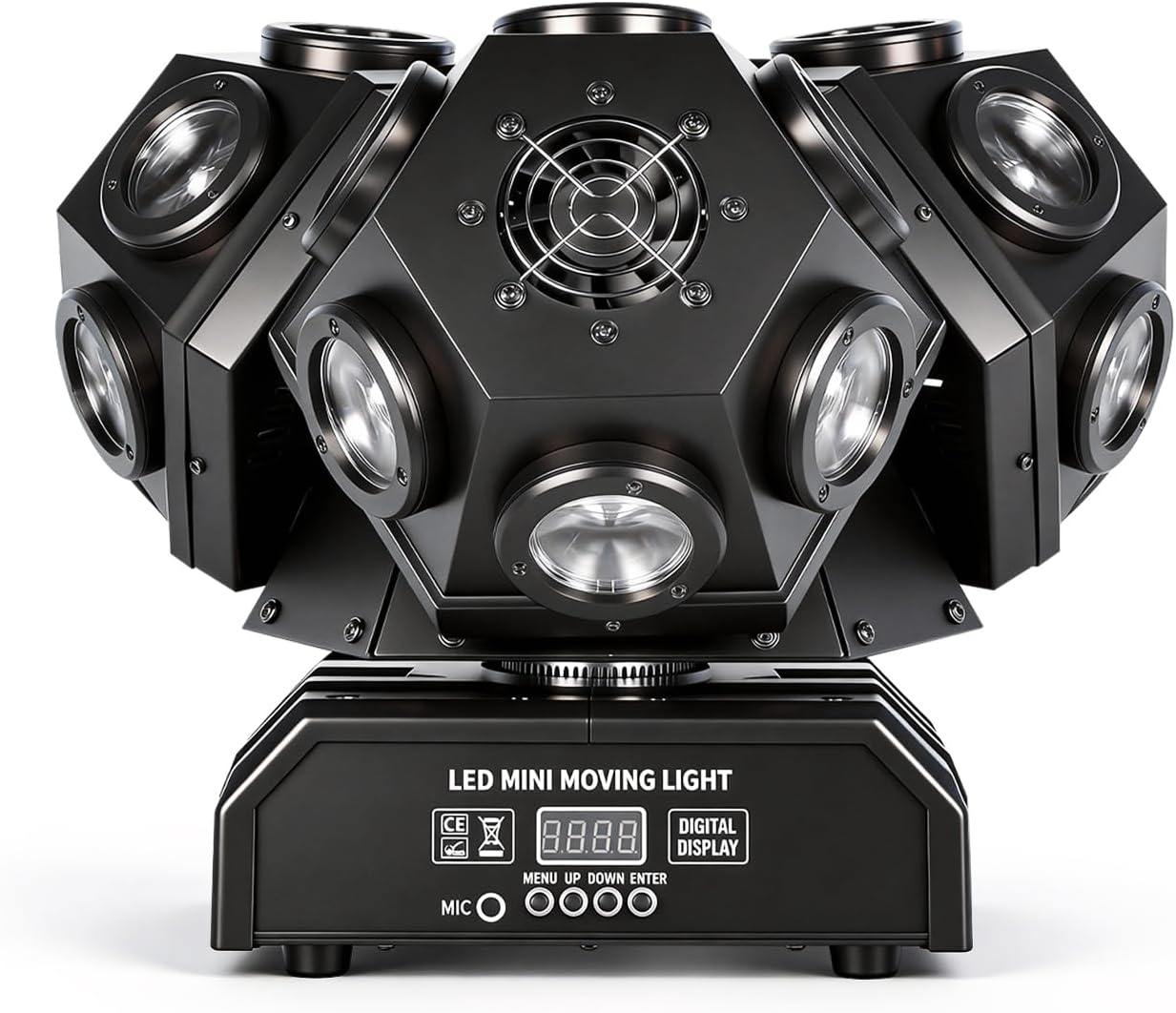 Dreamland Moving Head DJ Lights, LED RGBW Rotation Disco Light with DMX Auto Control, Stage Lights DJ Lighting Sound Activated Party Lights for Party Disco Club Stage Lighting Christmas