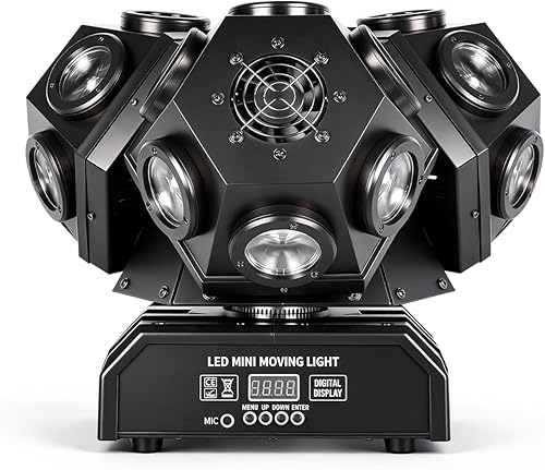 Dreamland - Luces de DJ con cabeza móvil, LED RGBW, luz de discoteca con rotación y control DMX automático, luces de escenario, iluminación de DJ,