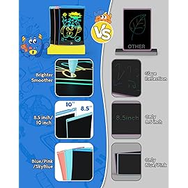 TEKFUN 8.5in 2 Pack LCD Writing Tablet for Kids Coloring Doodle Board Magic Drawing Pad for Kids with Anti-Lost Stylus, Car Trip Educational Toys Birthday Gift for 3 4 5 6 7 Kids Girls Boys Toddlers