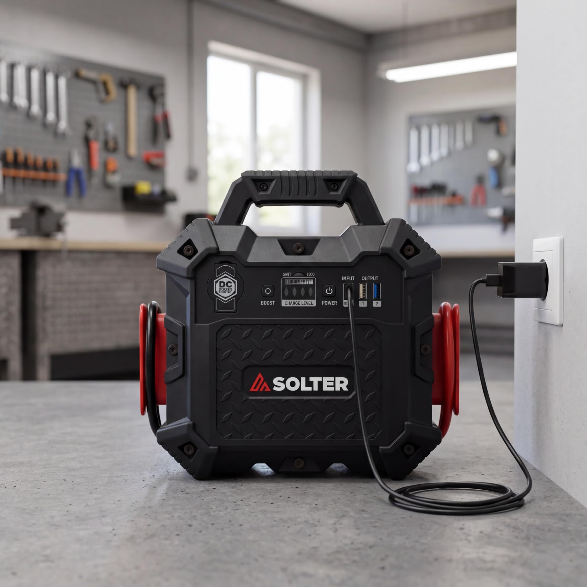 Solter Lithium LT-35 12V Pro Arrancador de Batería 1500A | 32000mAh, Para Coche Diésel y Gasolina, Powerbank USB-C, Modo BOOST