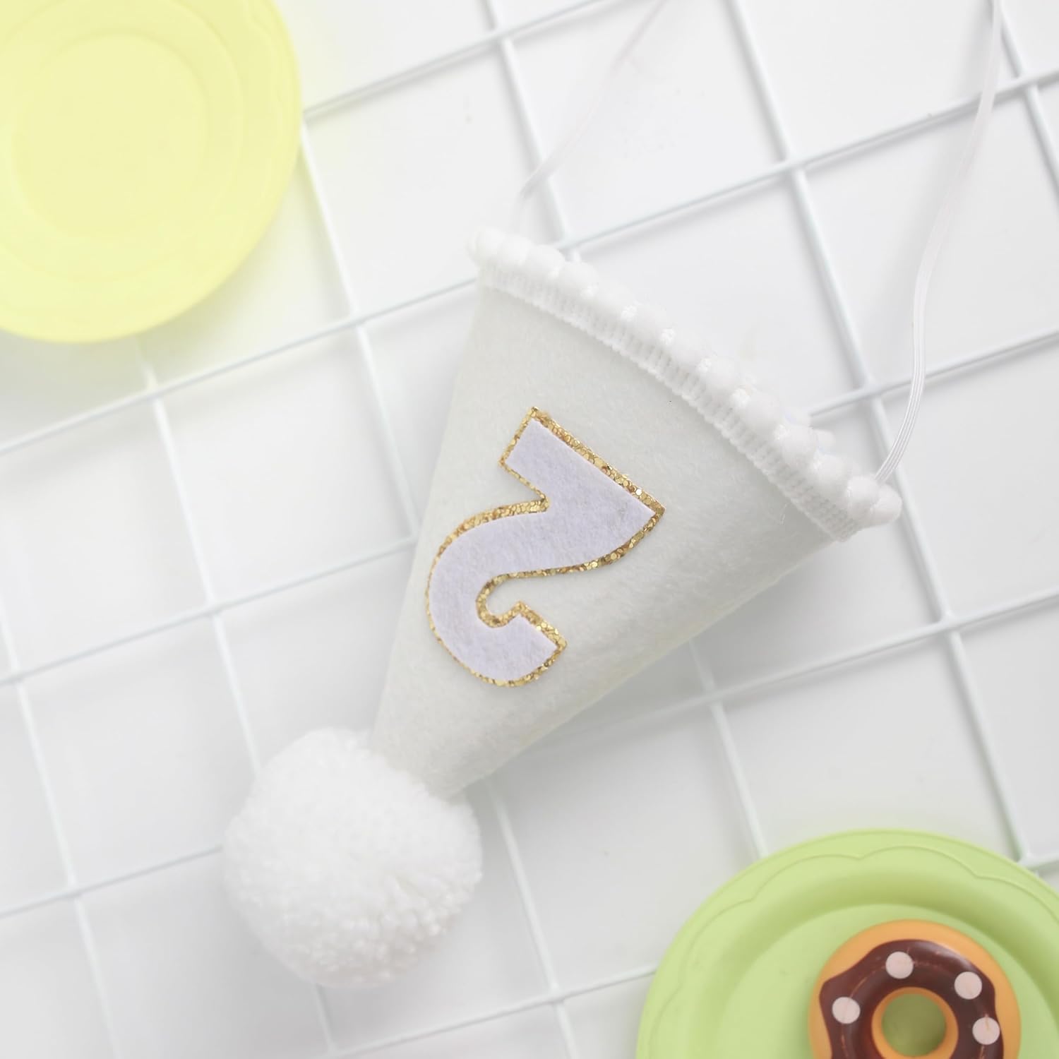 Boho 2nd Birthday Hat for Babies, Handmade Neutral Color Boho Style Second Birthday Party Crown, White, 2 Years Old - Image 6