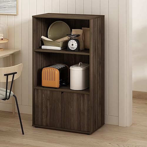 Miniatura 16 de Furinno Turn-N-Tube - Carrito de estante de cocina, nogal Columbia/negro Columbia Nogal/Negro,Ámbar Pino/Negro,Americano oscuro/Negro,Roble