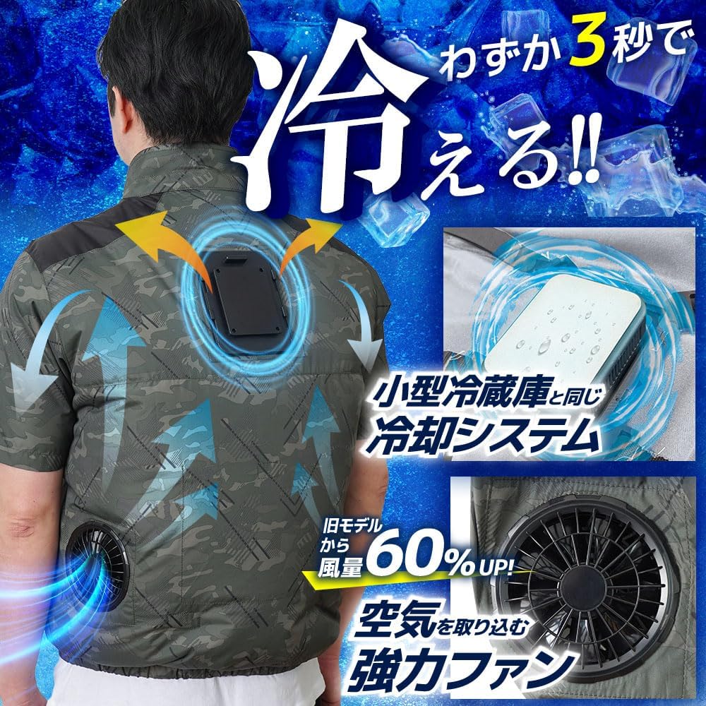 THANKO 冷感服4 3L Thanko Extreme Cooling Refrigerated Short-Sleeve Jacket 4