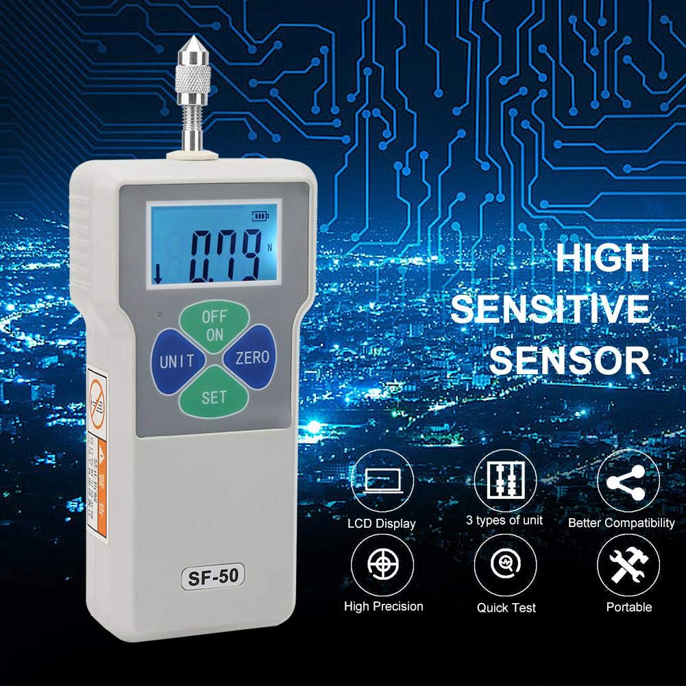 SF-50 Tester portatile push and pull, misuratore di digitale 50N 100-240V sensore ad alta sensibilità incorporato(EU Plug)