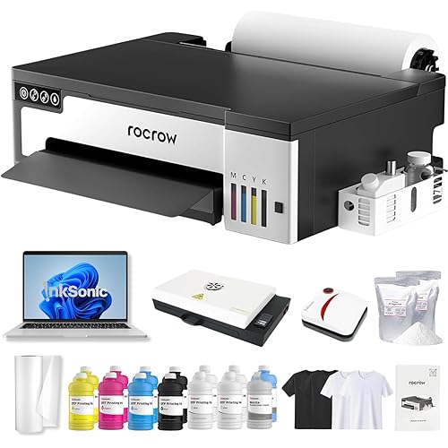 InkSonic L13 DTF Printer with Powder Shaker & Dryer, A3 DTF Printer Bundle, 13" Easy Lightweight T Shirt Transfer Printing Machine with XP600 Printhead, L18058, Direct to Film