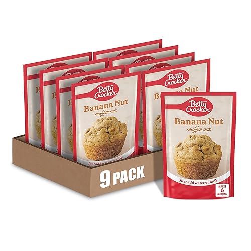 Betty Crocker Banana Nut Muffin Mix, Made With Walnuts, 6.4