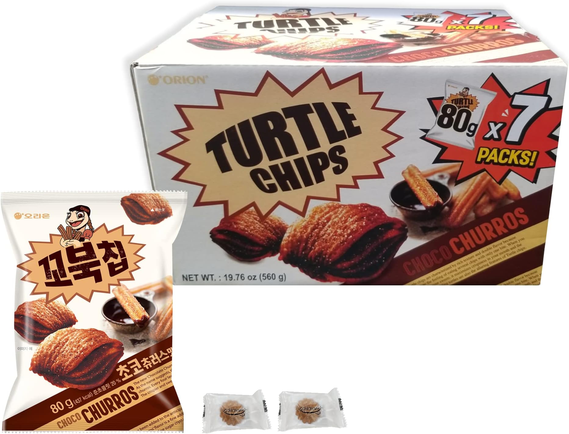 ORION Turtle Chip Official Gift Box (Choco, 7 Pack Gift Box)