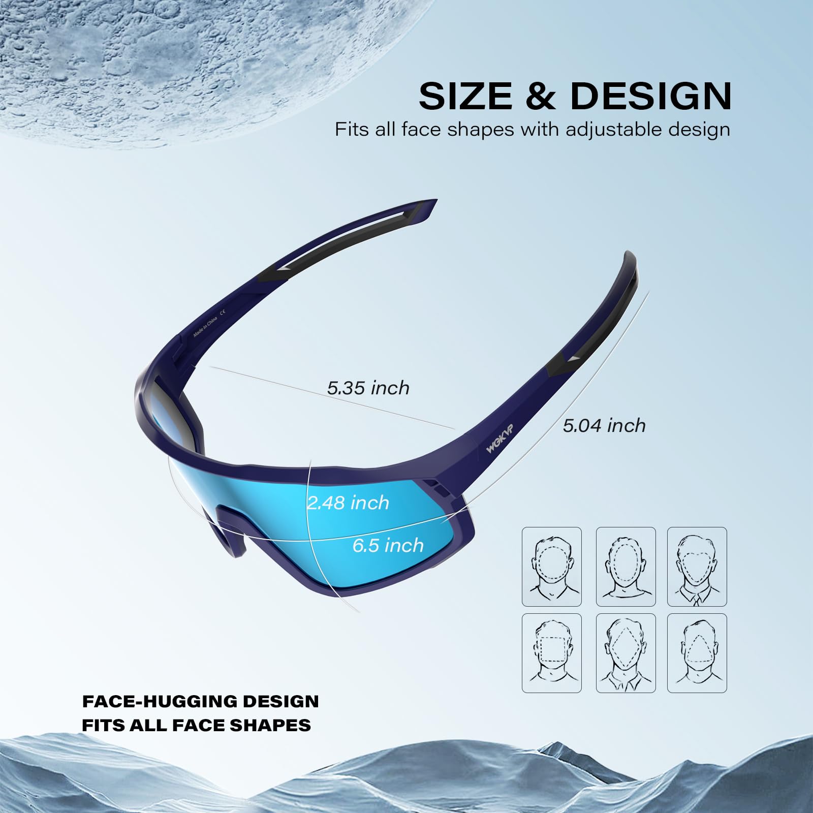 Gafas de sol deportivas polarizadas, protección UV400, espejo HD, gafas de ciclismo para hombres y mujeres, al aire libre, pesca, béisbol