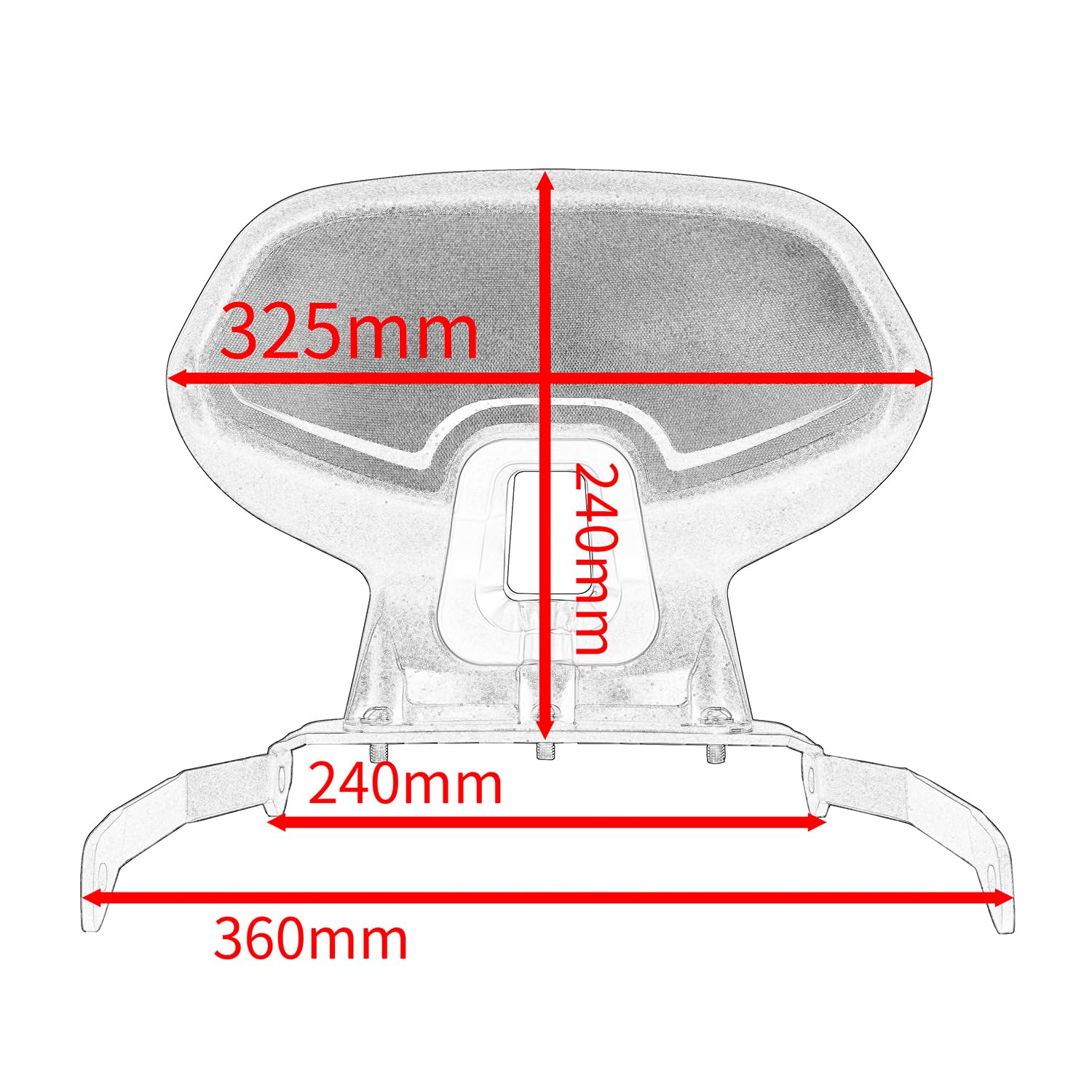 Dossier de passager arrière de moto pour ADV350, coussin de barre Sissy amovible compatible avec H-onda ADV 350 ADV-350 2022 2023 2024, support lombaire de moto