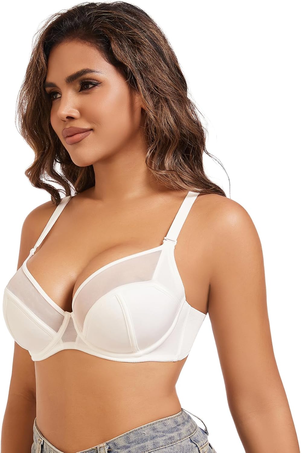 Push Up Bra Full Coverage Underwire Supportive Bras for Women Underwear