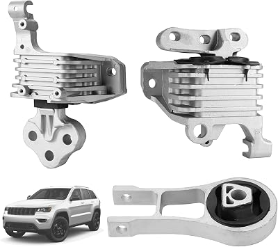 3PCS Engine Motor & Transmission Mounts Fits for 2014-2021 Cherokee 2.4L | Mounts for 2015-2019 Chrysler 200 2.4L, Replace# OE 68192831AF 68418876AB 68157441AD 3378/ 3380/3308