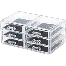 Compactor 6 Drawer Jewellery and Makeup Organiser, Transparent, Polystyrene
