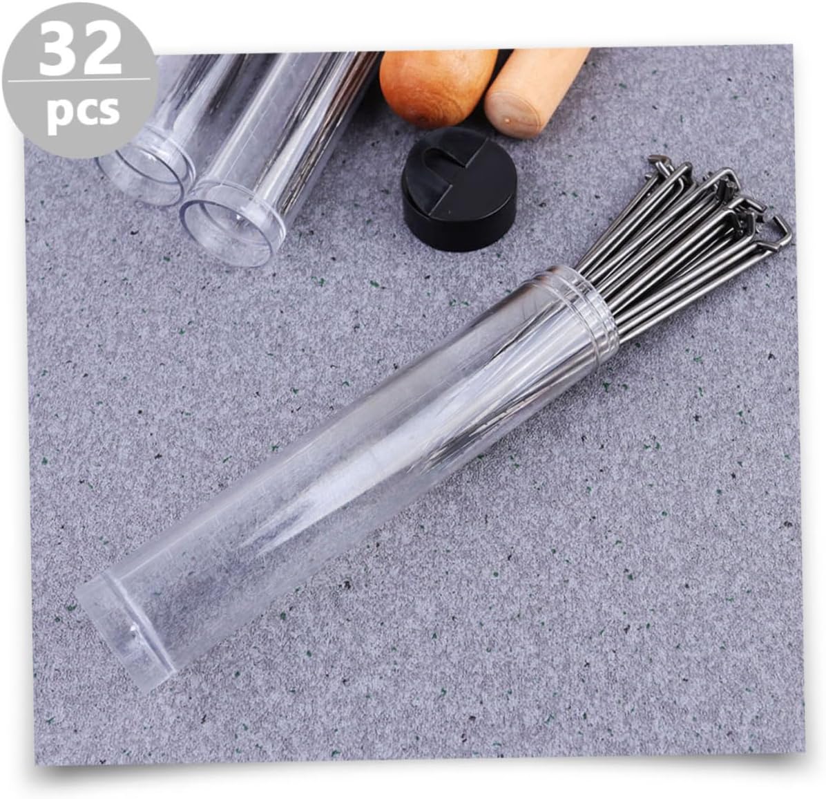 TEHAUX Wool Felt Needle Punch Tool for DIY Embroidery Knitting Needles Large Smooth Material for Easy Sewing Crafting