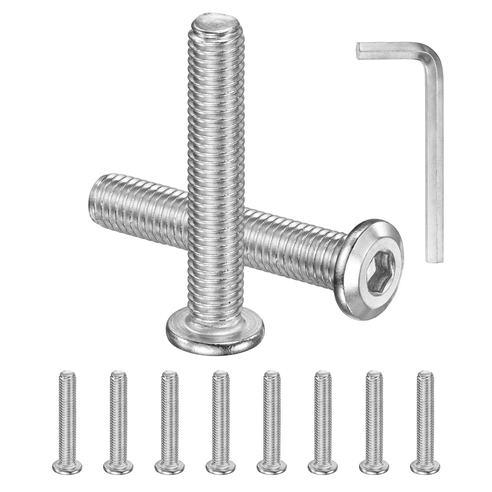 M METERXITY 10-Pack Flat Head Socket Cap Screws