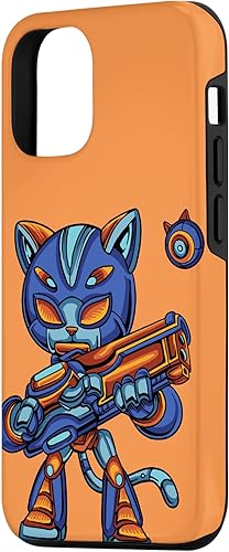 Miniatura 5 de iPhone 13 Pro Max Soldier Alien Cat Robot Outer Space Bright Colorful Cartoon Case