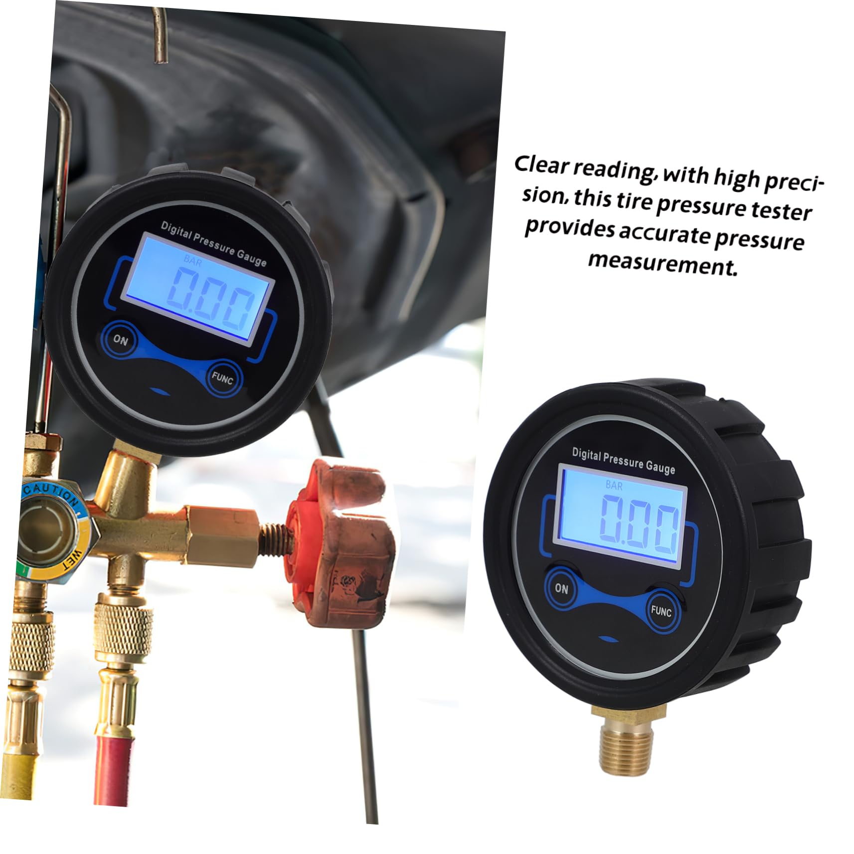 PRETYZOOM Car Tire Pressure Gauge Digital Pressure Meter High Precision Lightweight Design Always on The Go