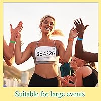 Vista 6 de Henoyso 600 pulseras de plástico de colores surtidos para eventos, pulsera de vinilo de plástico para eventos, identificación de banda de brazo