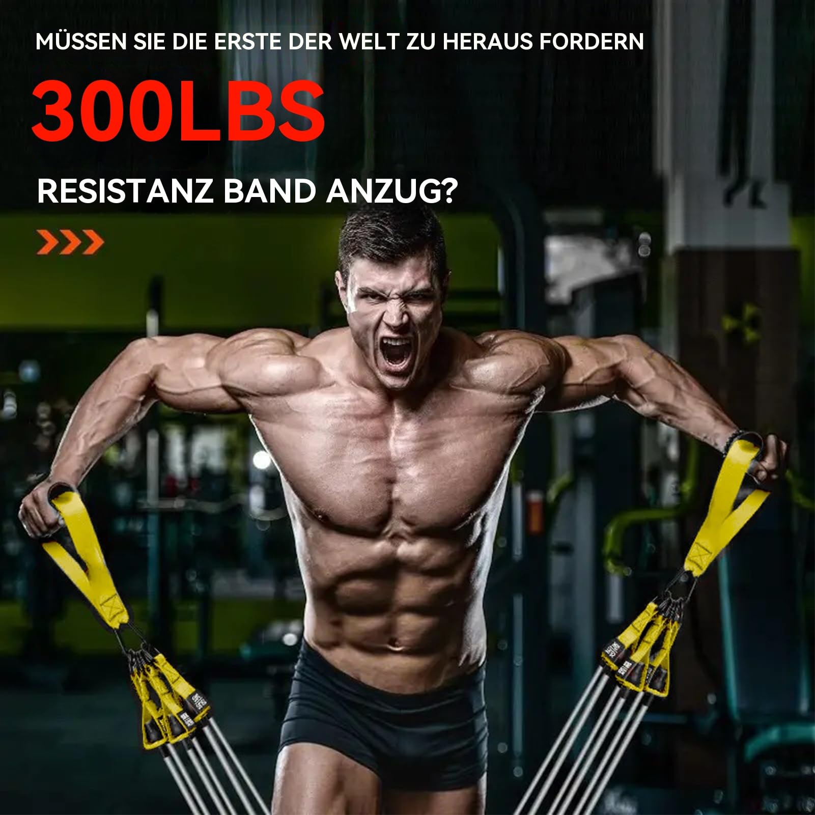Bandas de resistencia para entrenamiento, equipo de entrenamiento de pecho, resistencia de 140 kg con correa para el tobillo, accesorios resistentes para gimnasio en casa para hombres y mujeres
