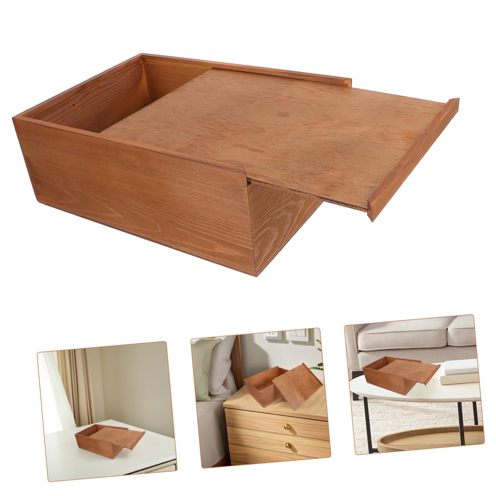 Hemobllo Retro Aufbewahrungsbox mit Auszug, Rechteckig 1 Stück | Vintage Stil, für Kleine Gegenstände und Werkzeuge, Dekorativ für Zuhause und Verpackung