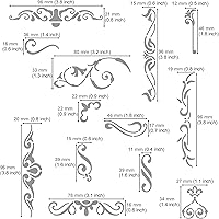 Vista 3 de Aleks Melnyk No.4 Plantilla de diario de metal, quema de madera, flores y vides, adorno, vintage, patrones de plantilla, pirografía, grabado