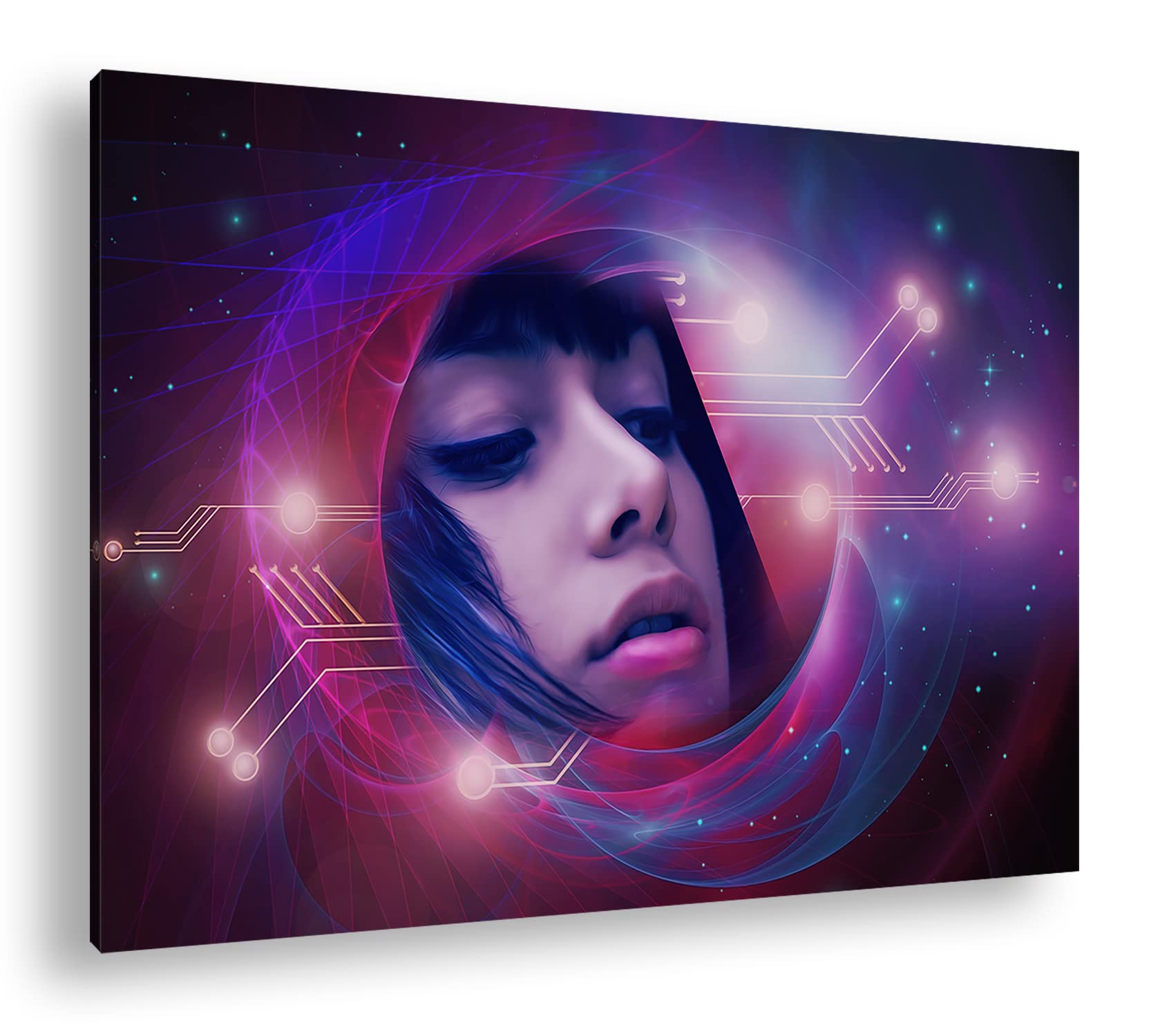 Fotomural sobre lienzo (120 x 80 cm), diseño de ciencia ficticia