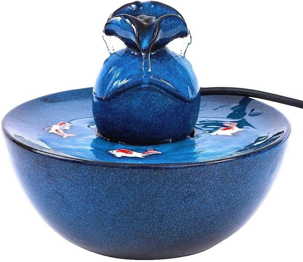 Fountain Pet Water Drinking Fountain Pet Water Dispenser with Adjustable Water Flow, Filter, Super Quiet, Great for Cats and Small Dogs Pet Water Dispenser (Color : Blue)