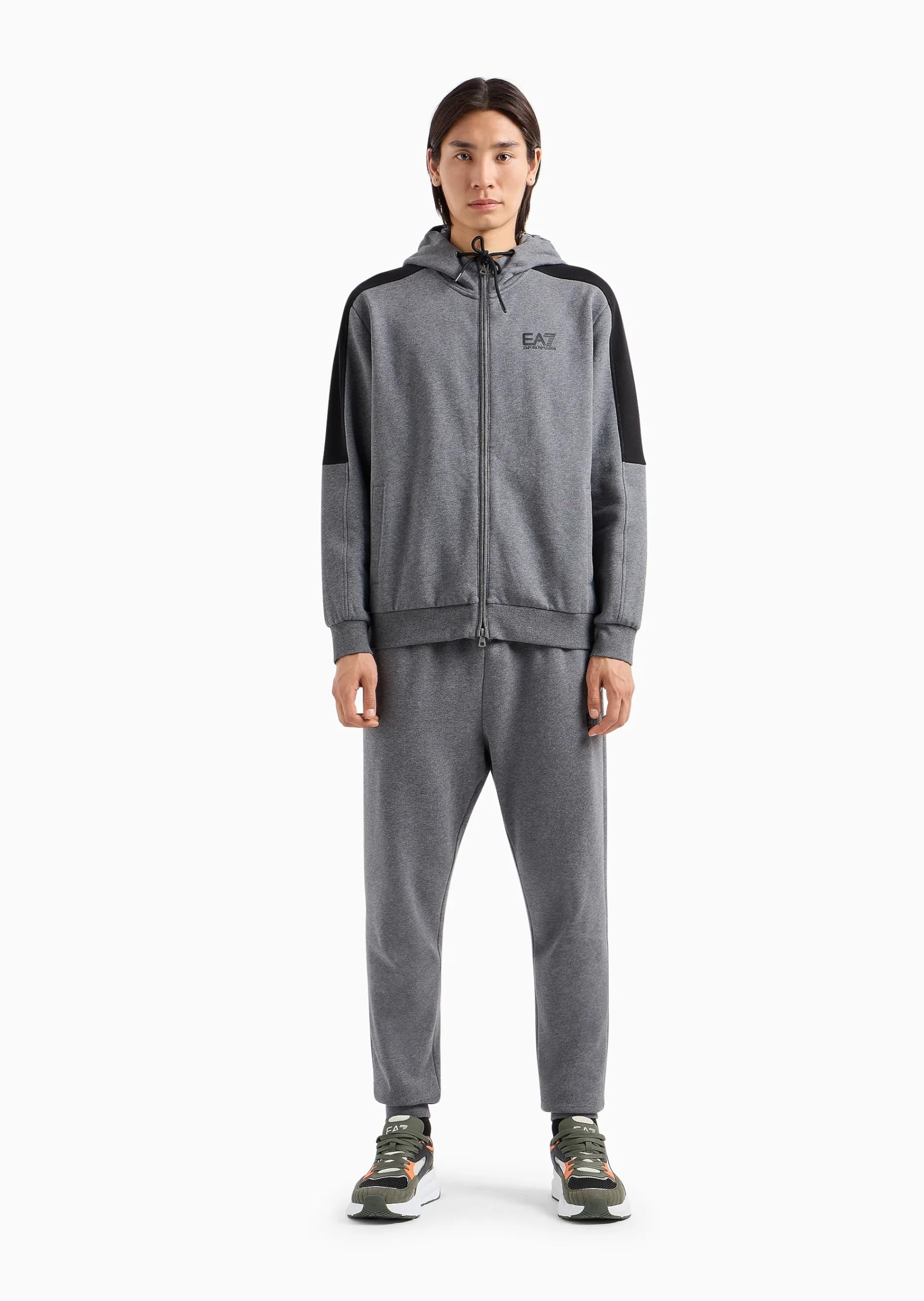 EA7 Uomo Tuta Logo, Grigio, S