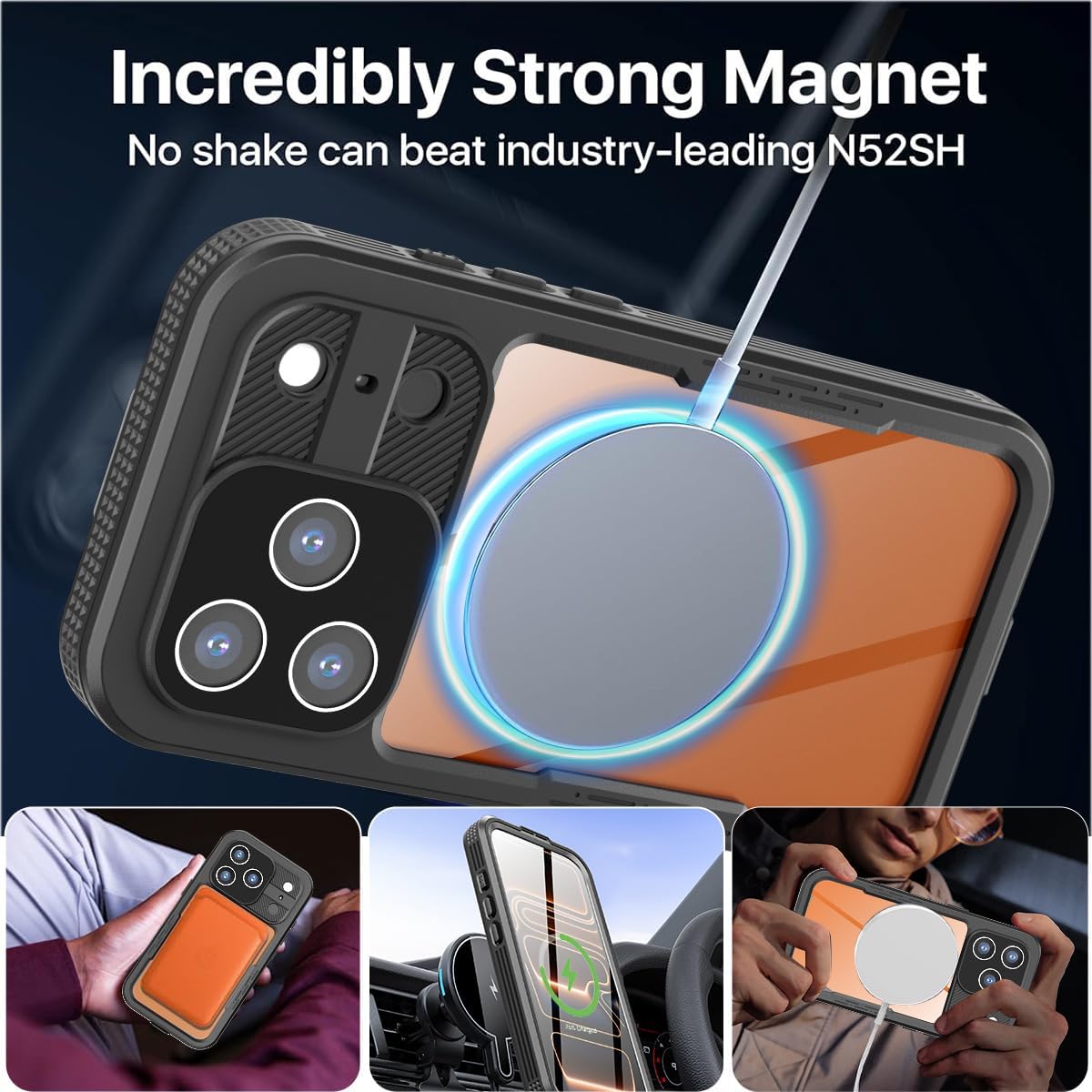 AICase Waterproof Case for iPhone 17 Pro Max+MagSafe Clear Water Proof Snowproof/Dustproof/Shockproof,IP68 Certified 360 Full Body Protection Fully Sealed Underwater for iPhone 17 Pro Max_125 - Image 6