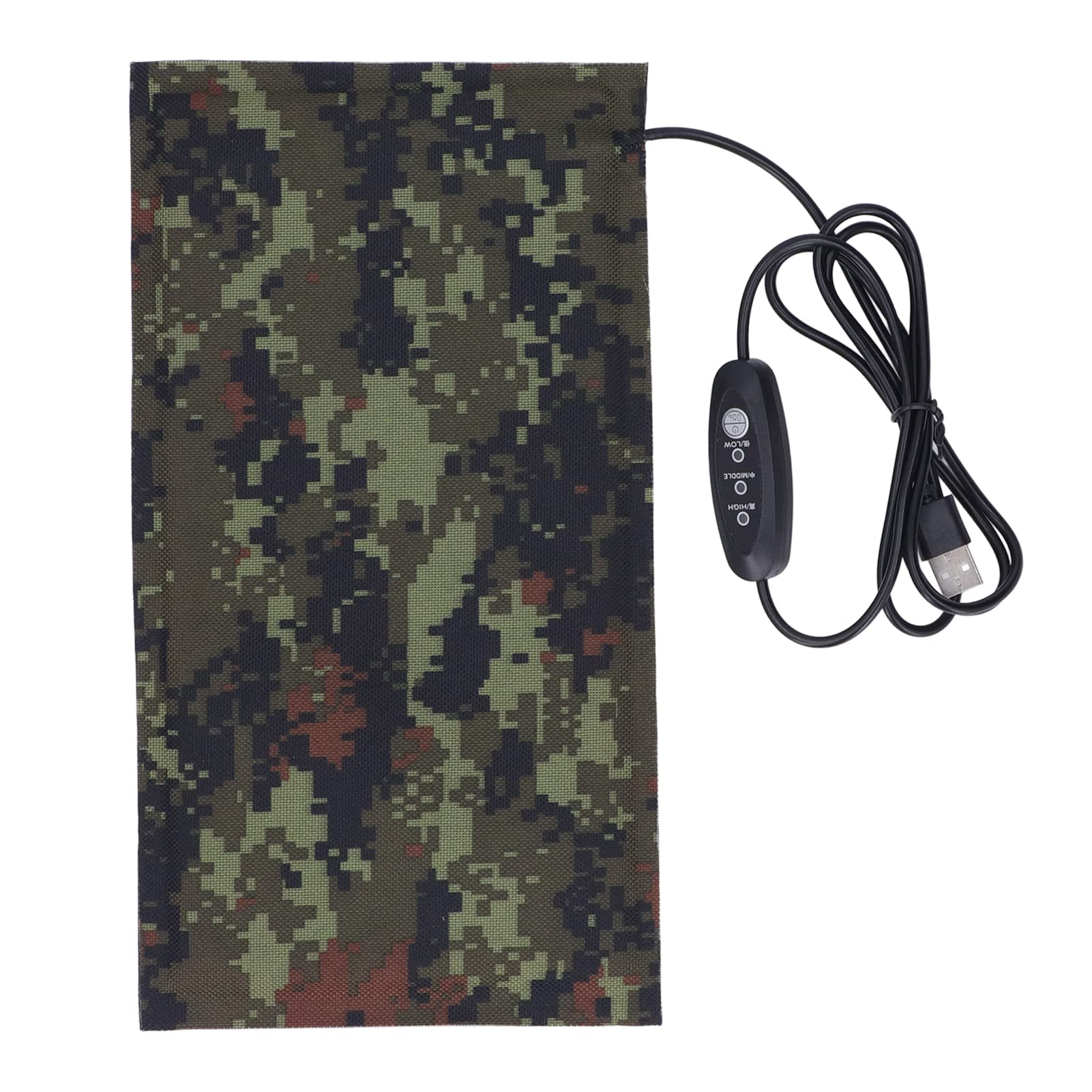 USB-Heizung, Heizblatt, USB-betrieben, Elektrische Stoffheizung, Wasserdicht, Warm, Kalt, Schutz, 3 Temperaturstufen, 1 Paar (20X25cm)