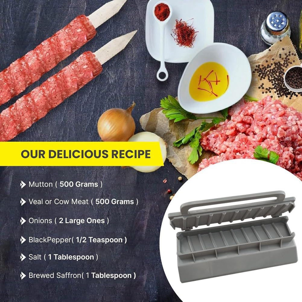 Hopbucan Kebab Maker Manual Kebab Kebabs Grilling Outdoor Barbecue Skewers Tools BBQ Grilling Abrasive, Fine Workmanship - Image 4