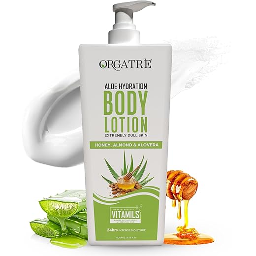 Orgatre Aloe Hydration Lotion - Honey Almond 400ml