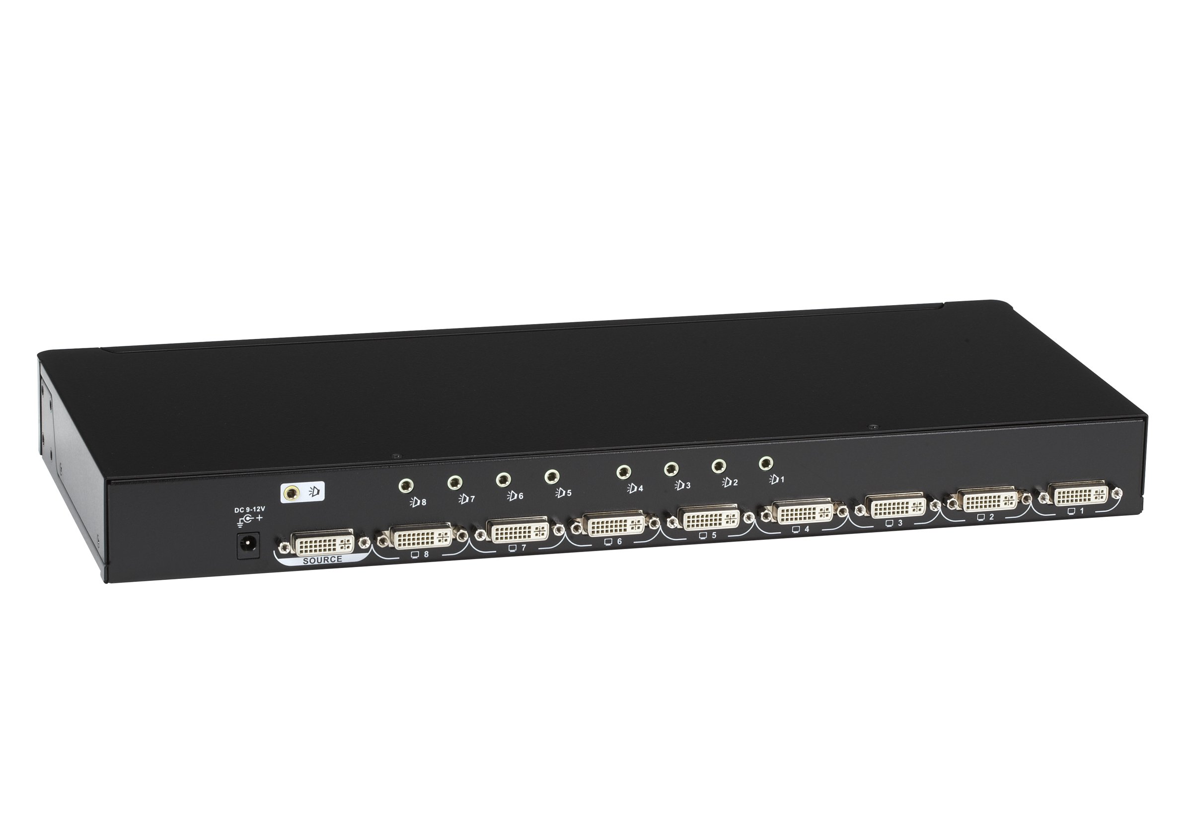 Black Box 1x8 DVI 分配器 (音声対応) スプリッター Splitter - DVI-D, Audio, HDCP | Black Box